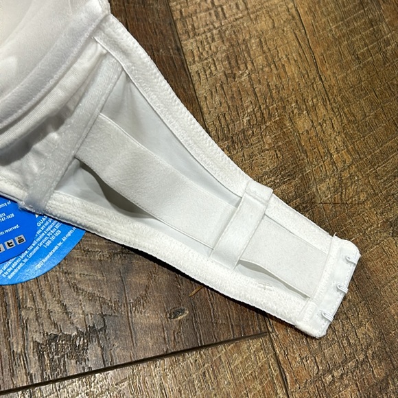 NWT Maidenform White Ultimate Stay Put, Stay Up Power Band Strapless Bra Sz 36D - Picture 10 of 16